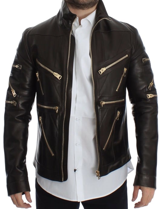 Lederjacke mit Multizip-Details - Image 5