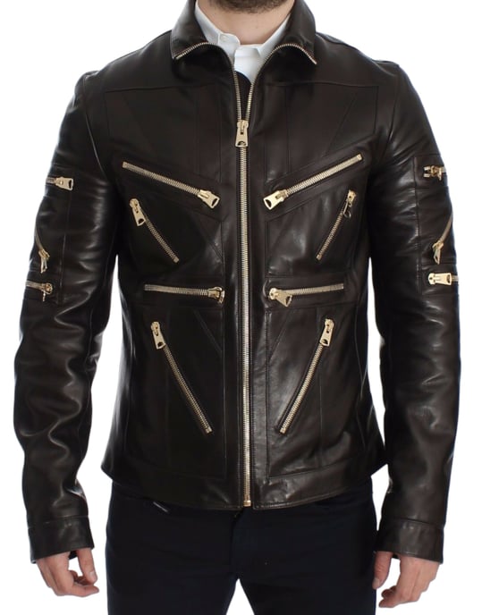 Lederjacke mit Multizip-Details - Image 6
