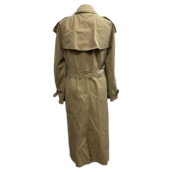 Burberry Beigefarbener Baumwoll-Trenchcoat mit Doppelreiher und Gürtel - Image 3