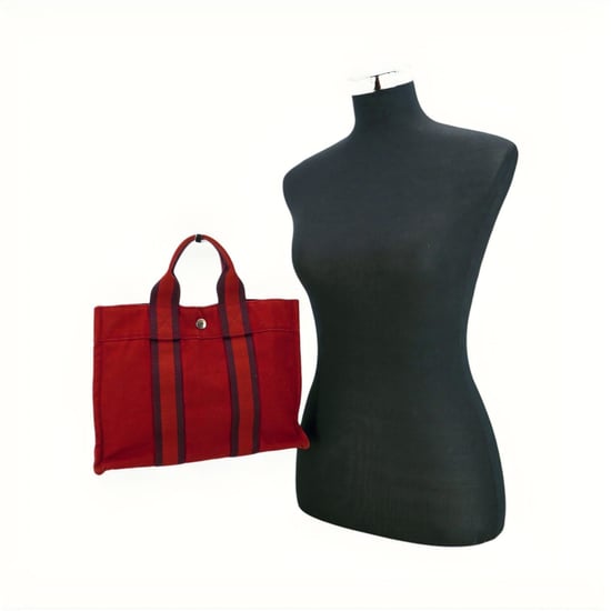 Hermes Vintage Stoff-Einkaufstasche Fourre-Tout - Image 2