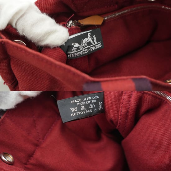 Hermes Vintage Stoff-Einkaufstasche Fourre-Tout - Image 6