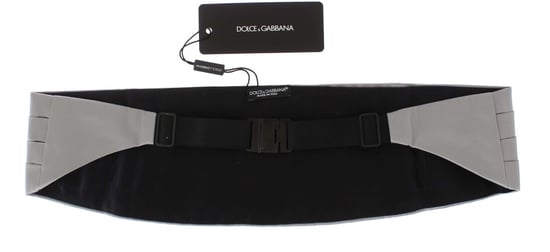 Dolce Gabbana Satin-Falten-Westen aus Seide in Grau - Image 2