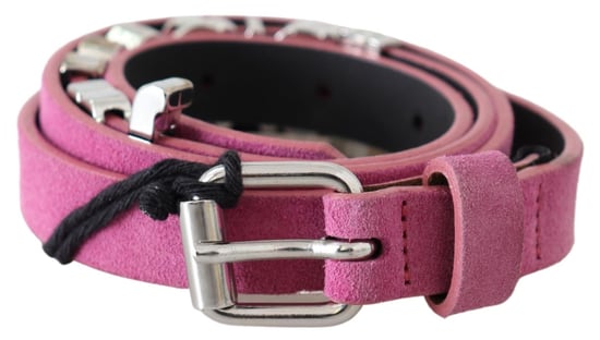 Just Cavalli Pink Silber Chrome Metall Schnalle Taillengürtel - Image 1