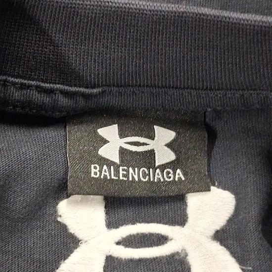 Balenciaga x Under Armour Logo-besticktes T-Shirt aus schwarzer Baumwolle - Image 6