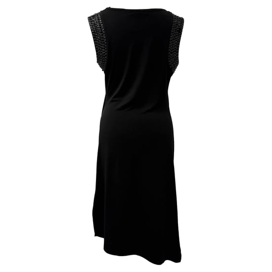 Michael Kors Pailletten-beschichtetes ärmelloses Midikleid aus schwarzem Polyester - Image 3