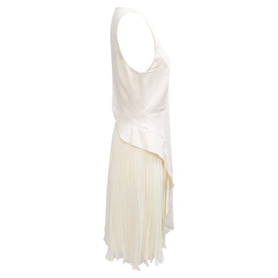 Philosophy von Lorenzo Serafini Plissiertes Rüschendes Midikleid aus cremiger Rayon - Image 2