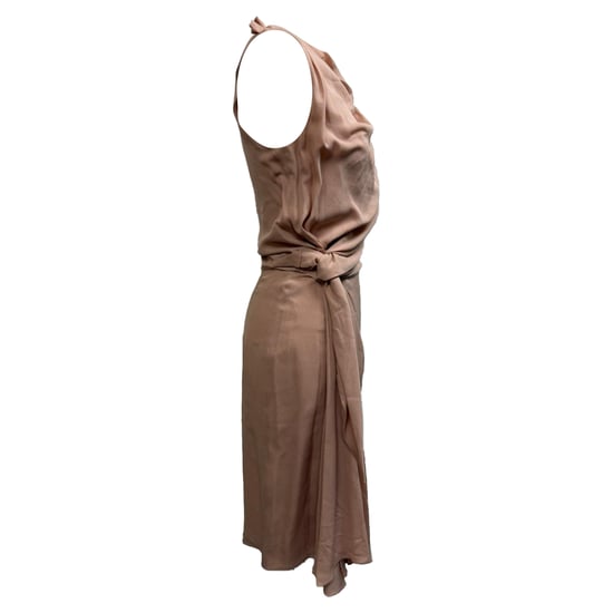 Dior Seitlich Gebundenes Midi-Kleid aus Pinker Seide - Image 2