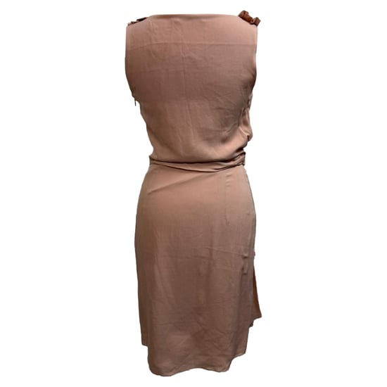 Dior Seitlich Gebundenes Midi-Kleid aus Pinker Seide - Image 3