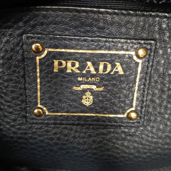 Prada Vitello Daino Einkaufstasche aus schwarzem Leder - Image 5