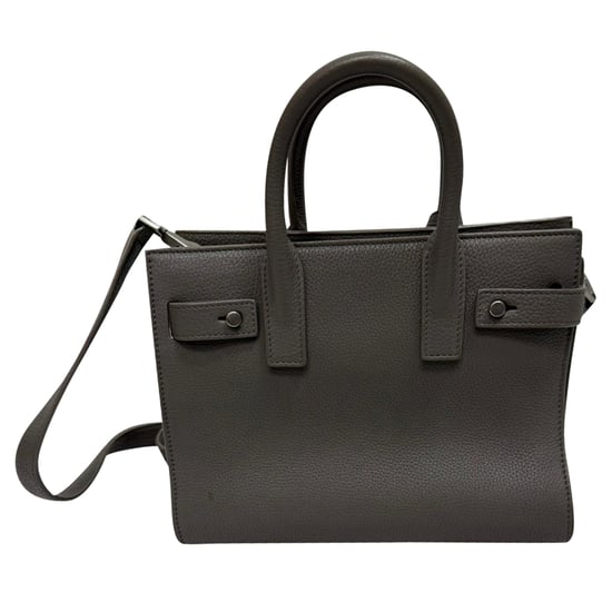 Saint Laurent Sac De Jour Nano Tasche aus grauem Leder - Image 2