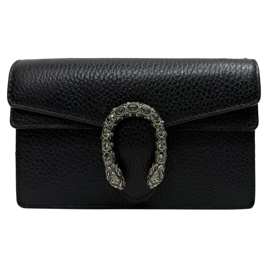 Gucci Mini Dionysus Schultertasche aus schwarzem Leder - Image 1