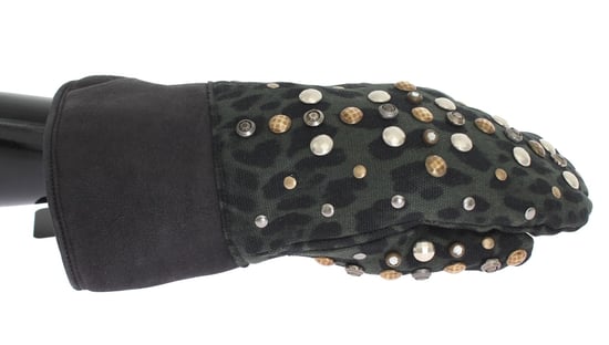 Leopardenmuster Nietenhandschuhe - Image 1