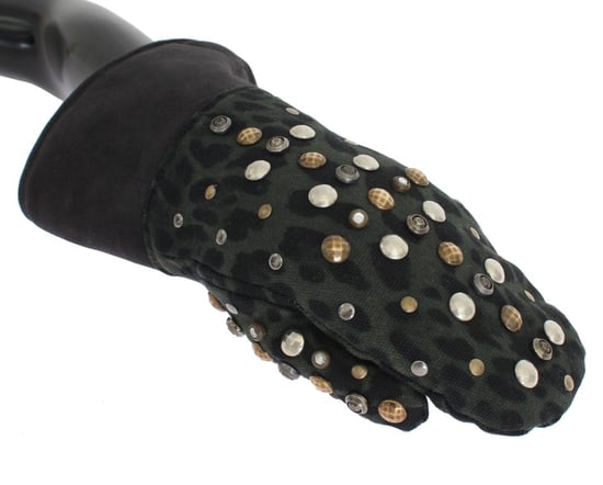 Leopardenmuster Nietenhandschuhe - Image 3