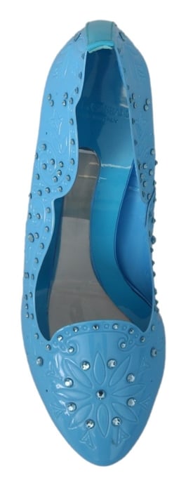 Dolce & Gabbana Blaue Kristallblumen CINDERELLA Absatzschuhe - Image 3