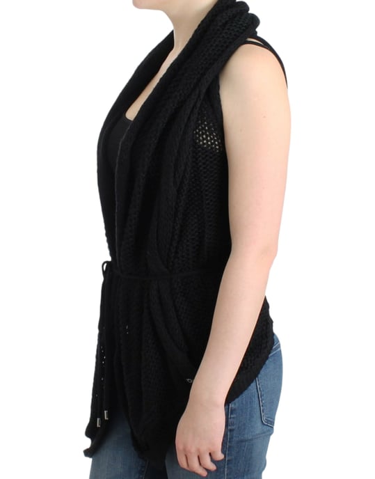 Strick-Cardigan-Weste mit Kordelzug-Taille - Image 2