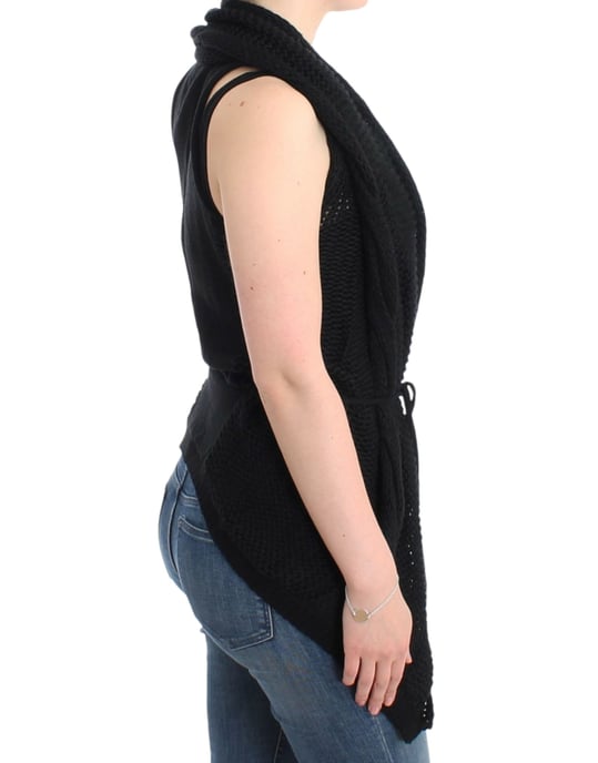 Strick-Cardigan-Weste mit Kordelzug-Taille - Image 4