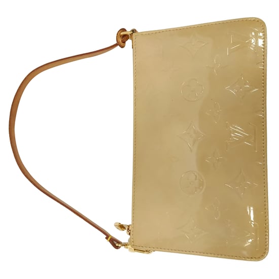 Louis Vuitton Lexington Monogram Pochette Tasche aus beigem Lackleder - Image 5