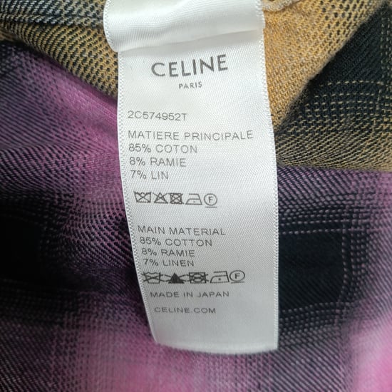 Celine Batik-Karierter Flanellhemd aus mehrfarbiger Baumwolle - Image 3