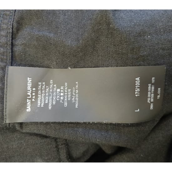 Saint Laurent Button-Down-Hemd aus schwarzer Baumwolle - Image 5