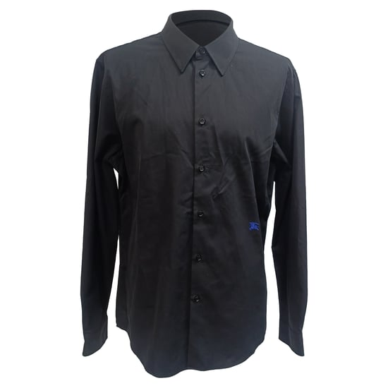 Burberry EKD-besticktes Hemd aus schwarzer Baumwolle - Image 1