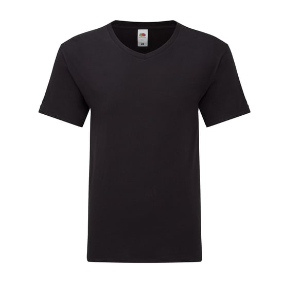 Fruit of the Loom - "Iconic 150" T-Shirt V-Ausschnitt für Herren (Schwarz) - Image 1