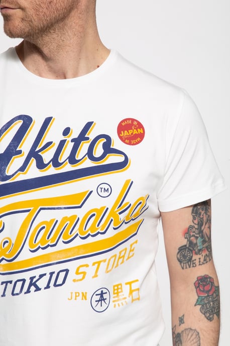 Akito Tanaka Herren T-Shirt mit Frontprint Tokio Beach - Image 3