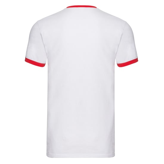 Fruit of the Loom - "Ringer 160" T-Shirt für Herren (Weiß/Rot) - Image 2