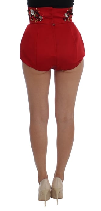 Hochtaillierte Blumenbestickte Shorts - Image 3