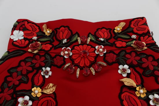 Dolce Gabbana Blumenbestickte High-Waist-Shorts - Image 5