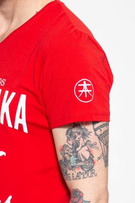 Akito Tanaka Herren T-Shirt mit Frontprint Gladiator Fighters - Image 3