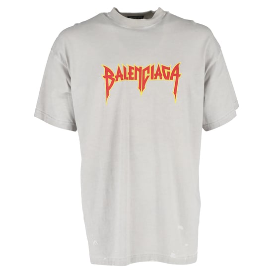 Balenciaga Metall Vintage Übergroßes T-Shirt aus grauer Baumwolle - Image 1