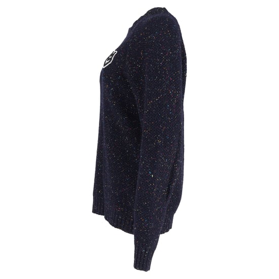 Moschino Logo-Patch-Pullover aus navyblauer Wolle - Image 2