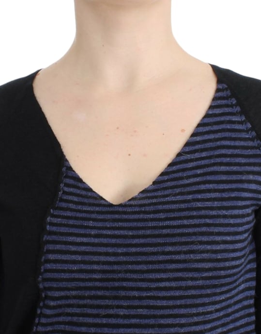 V-Ausschnitt Gestreifter Strickpullover - Image 5