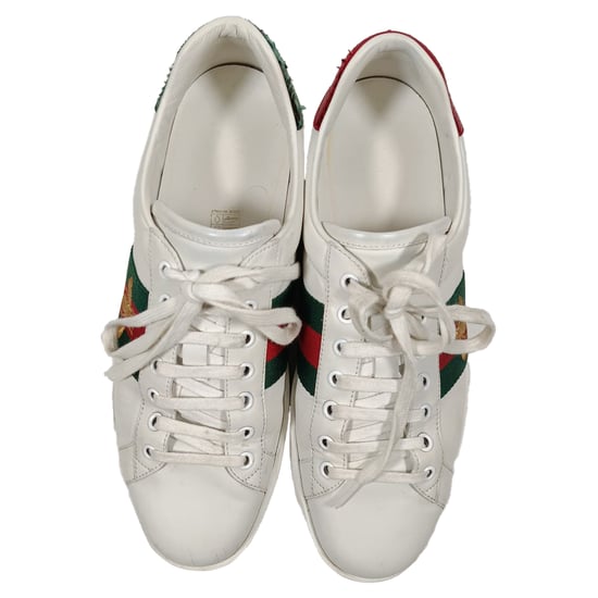 Gucci Ace Bee Low-Top-Sneaker aus weißem Leder - Image 5