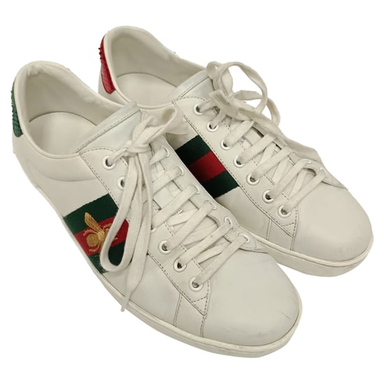 Gucci Ace Bee Low-Top-Sneaker aus weißem Leder - Image 6