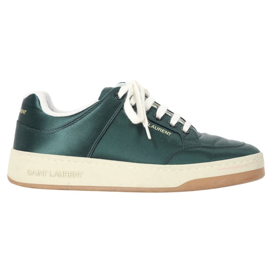 Saint Laurent SL/61 Low-Top-Sneaker aus grünem Satin - Image 1