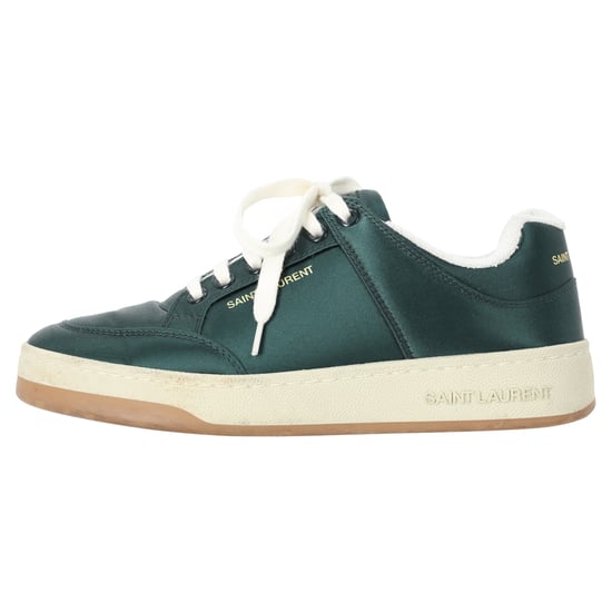 Saint Laurent SL/61 Low-Top-Sneaker aus grünem Satin - Image 2