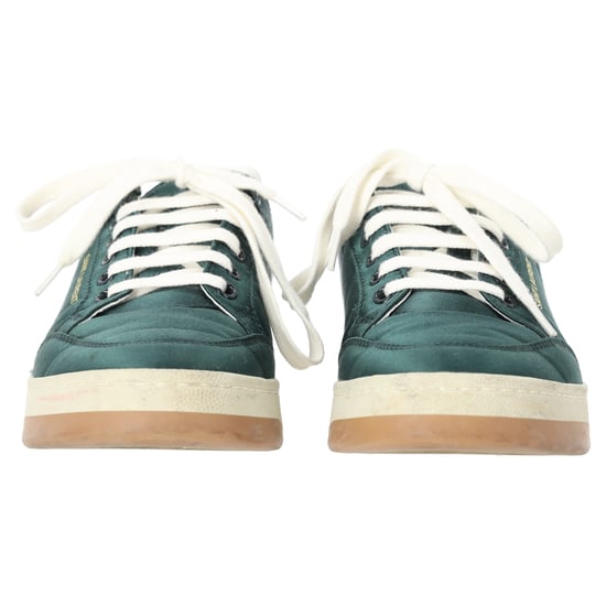 Saint Laurent SL/61 Low-Top-Sneaker aus grünem Satin - Image 4