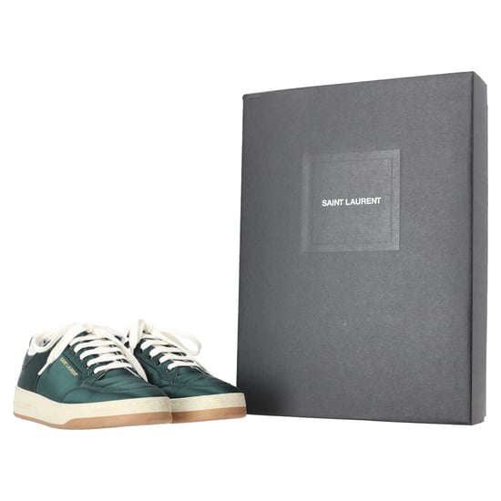 Saint Laurent SL/61 Low-Top-Sneaker aus grünem Satin - Image 5
