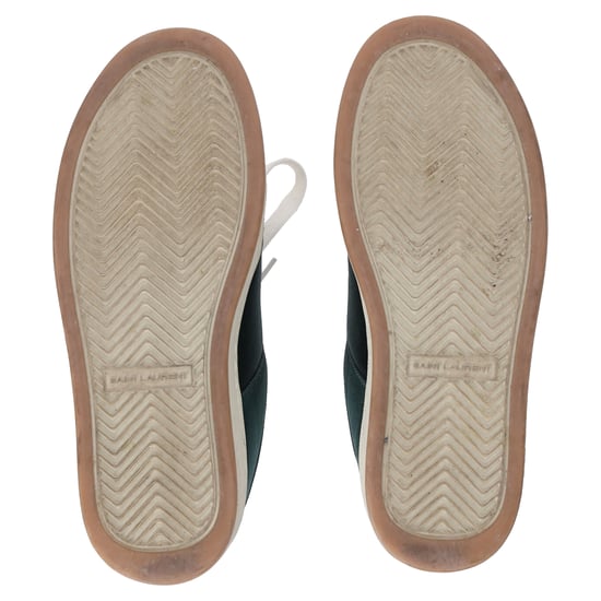 Saint Laurent SL/61 Low-Top-Sneaker aus grünem Satin - Image 6