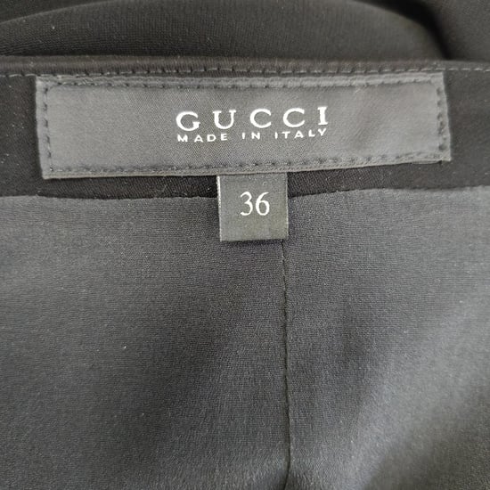 Gucci Midirock mit Gürtel aus schwarzem Polyester - Image 4