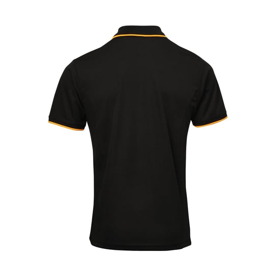 Premier Herren Contrast Coolchecker Poloshirt (Schwarz/Sonnenblume) - Image 2