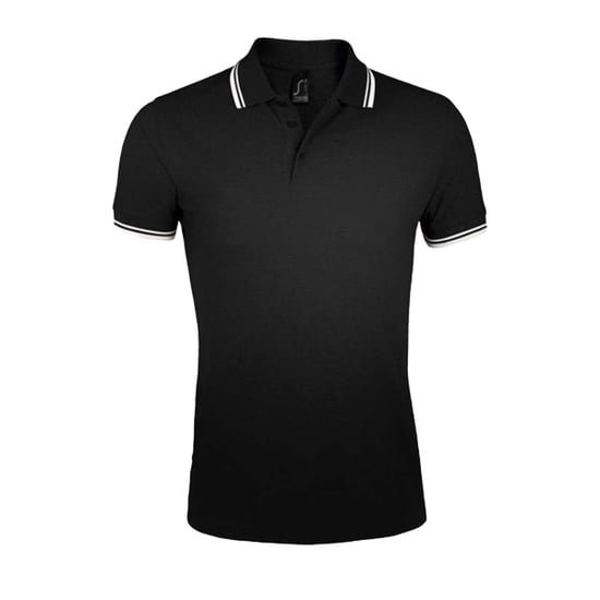 SOLS - "Pasadena" Poloshirt für Herren (Schwarz/Weiß) - Image 1