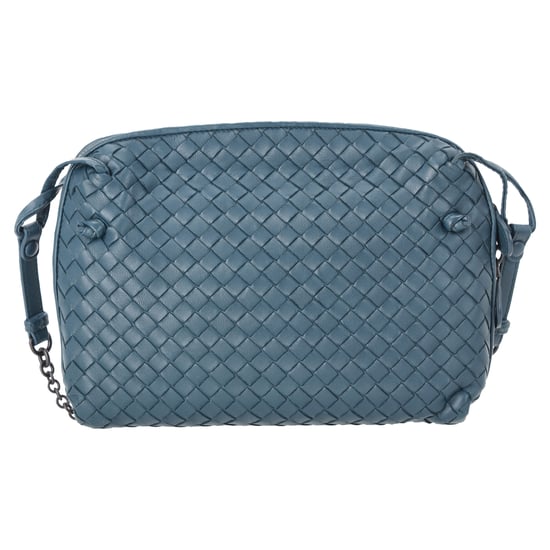 Bottega Veneta Intrecciato Nodini Umhängetasche aus blauen Leder - Image 3