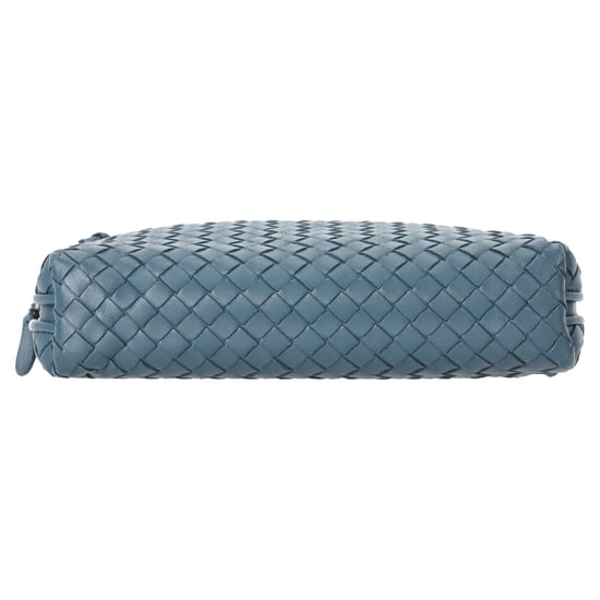 Bottega Veneta Intrecciato Nodini Umhängetasche aus blauen Leder - Image 5