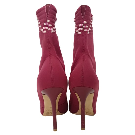 Malone Souliers Mariah Ankle Boots aus burgunderfarbener Baumwolle - Image 3