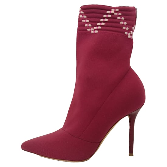 Malone Souliers Mariah Ankle Boots aus burgunderfarbener Baumwolle - Image 4