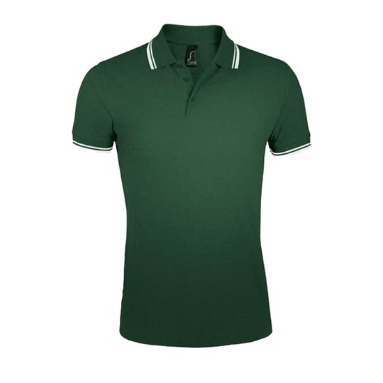 SOLS - "Pasadena" Poloshirt für Herren (Tannengrün/Weiß) - Image 1