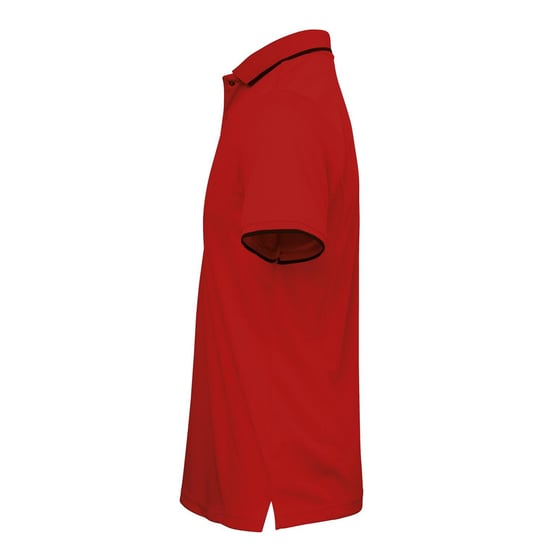 Premier Herren Contrast Coolchecker Poloshirt (Rot/Schwarz) - Image 3