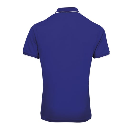 Premier Herren Contrast Coolchecker Poloshirt (Königsblau/Weiß) - Image 2
